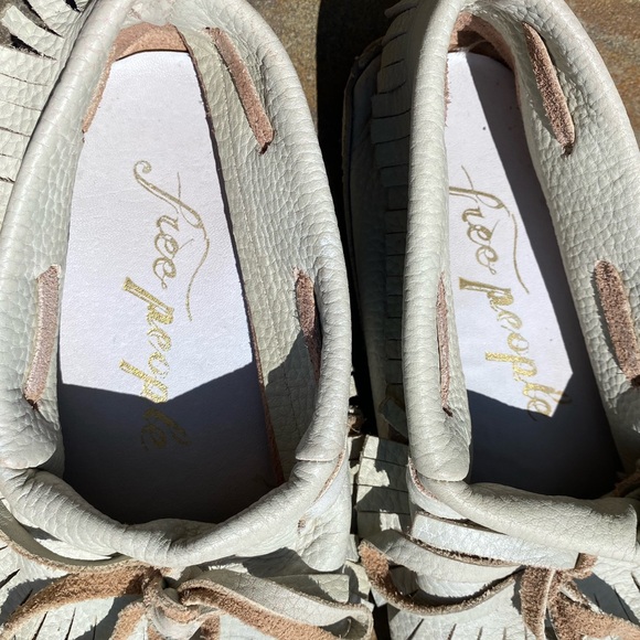 Free People Fringed Leather Moccasins - Picture 11 of 16